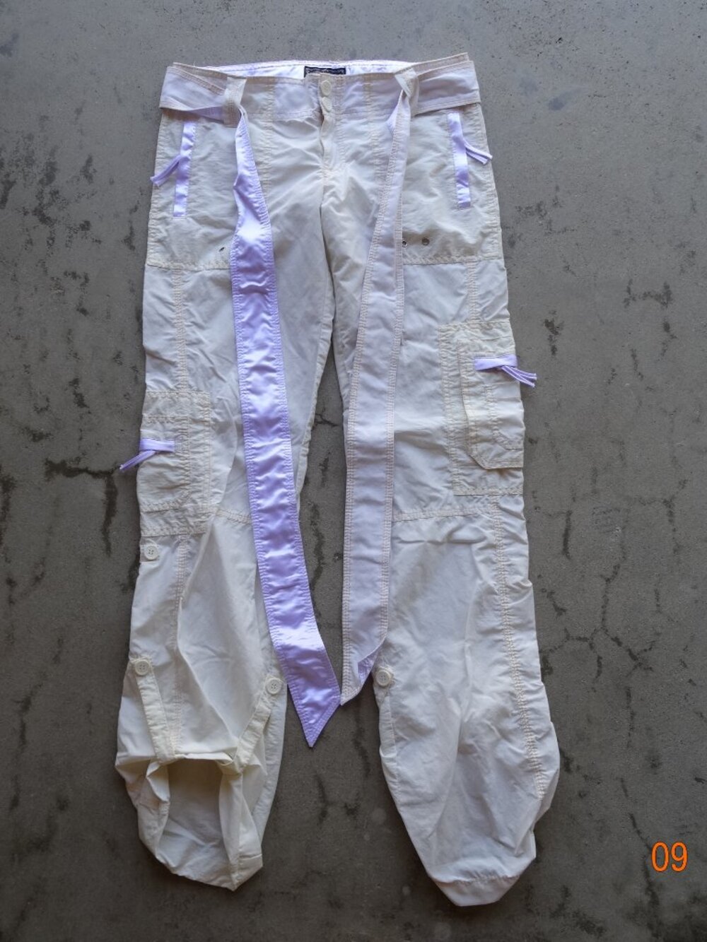 Vintage Y2k Miss Me Cargo Military Pants white Size S
